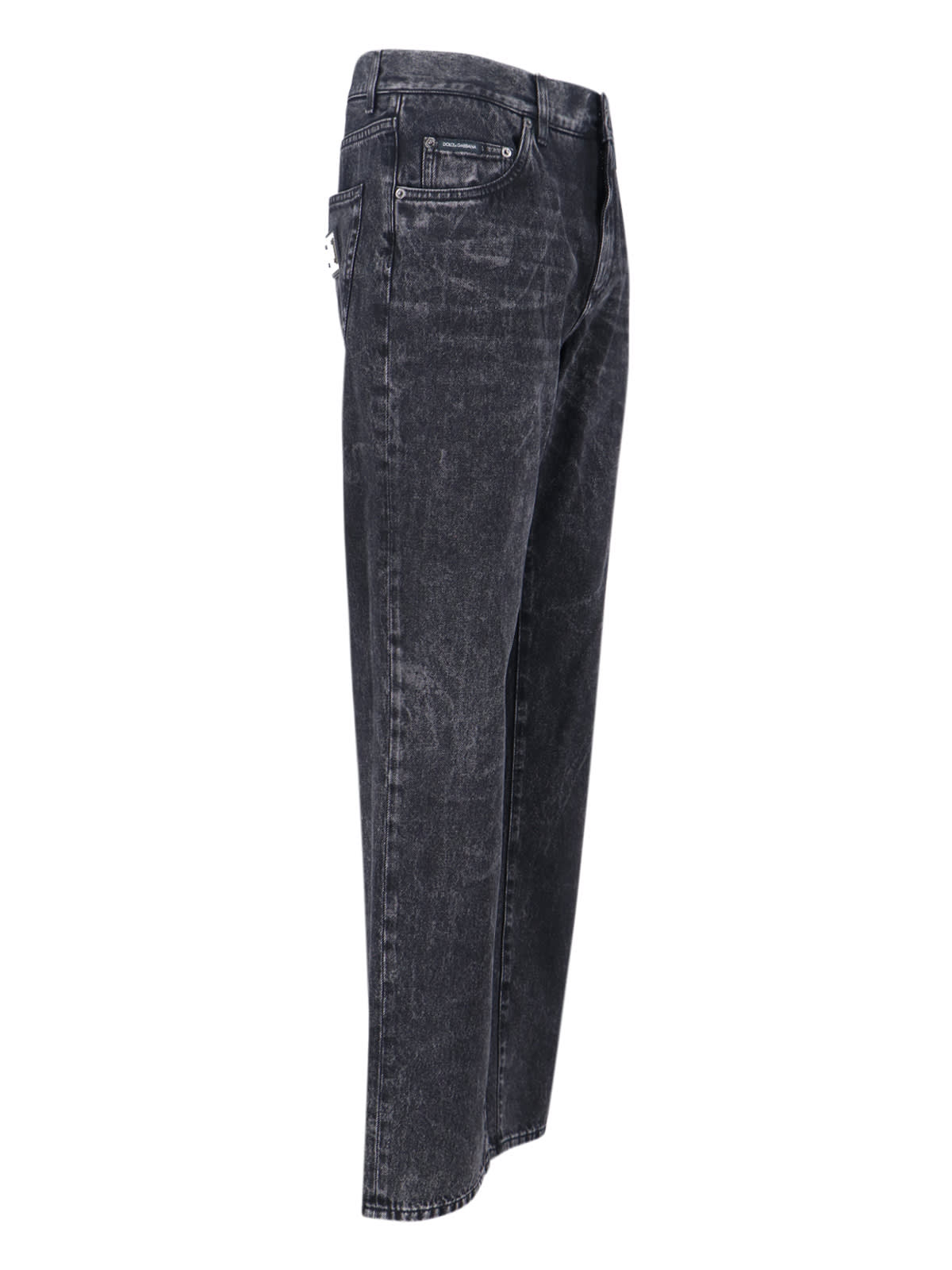 Dolce & Gabbana Charcoal Stretch Corduroy Pant In Black