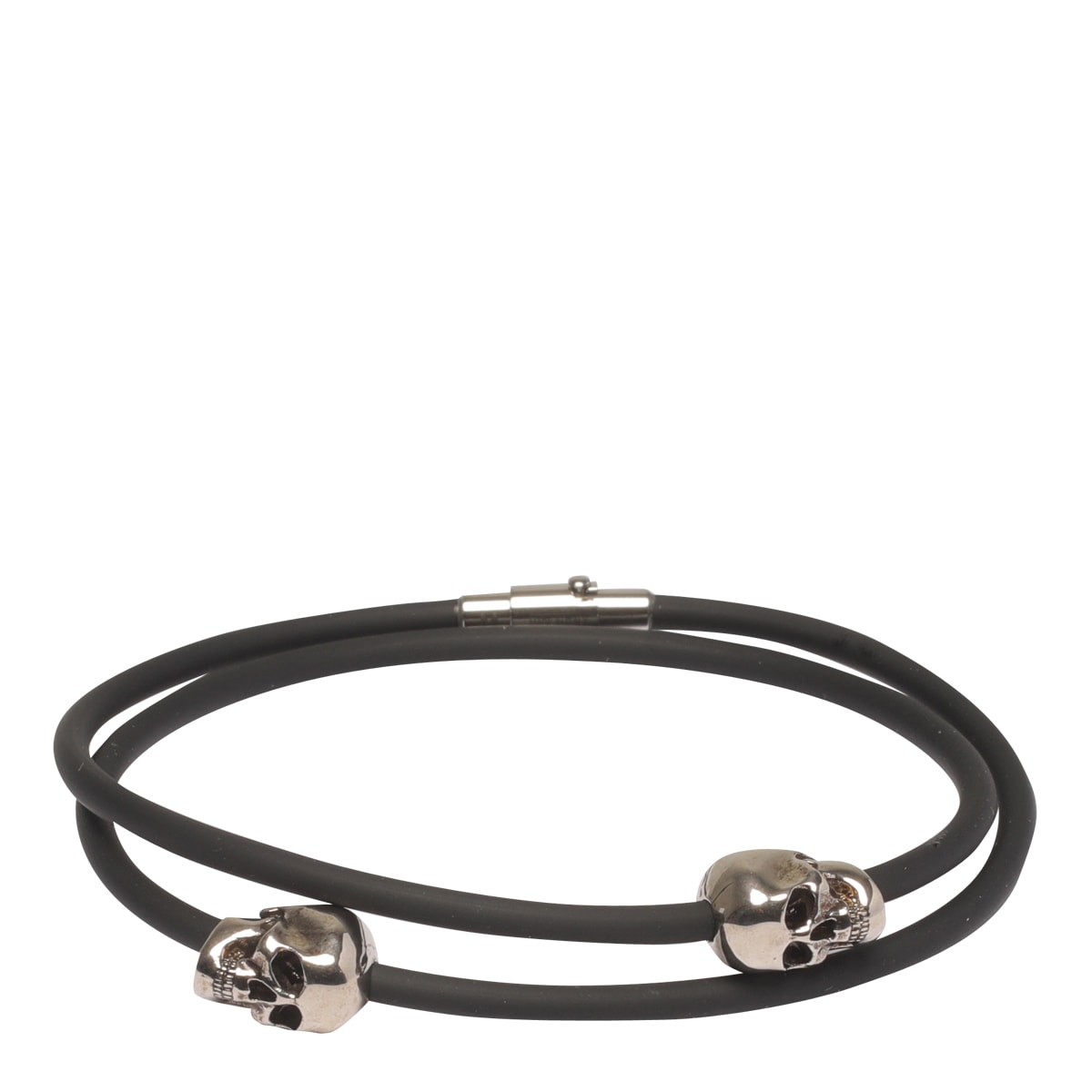 Shop Alexander Mcqueen Skull Bracelet In Black