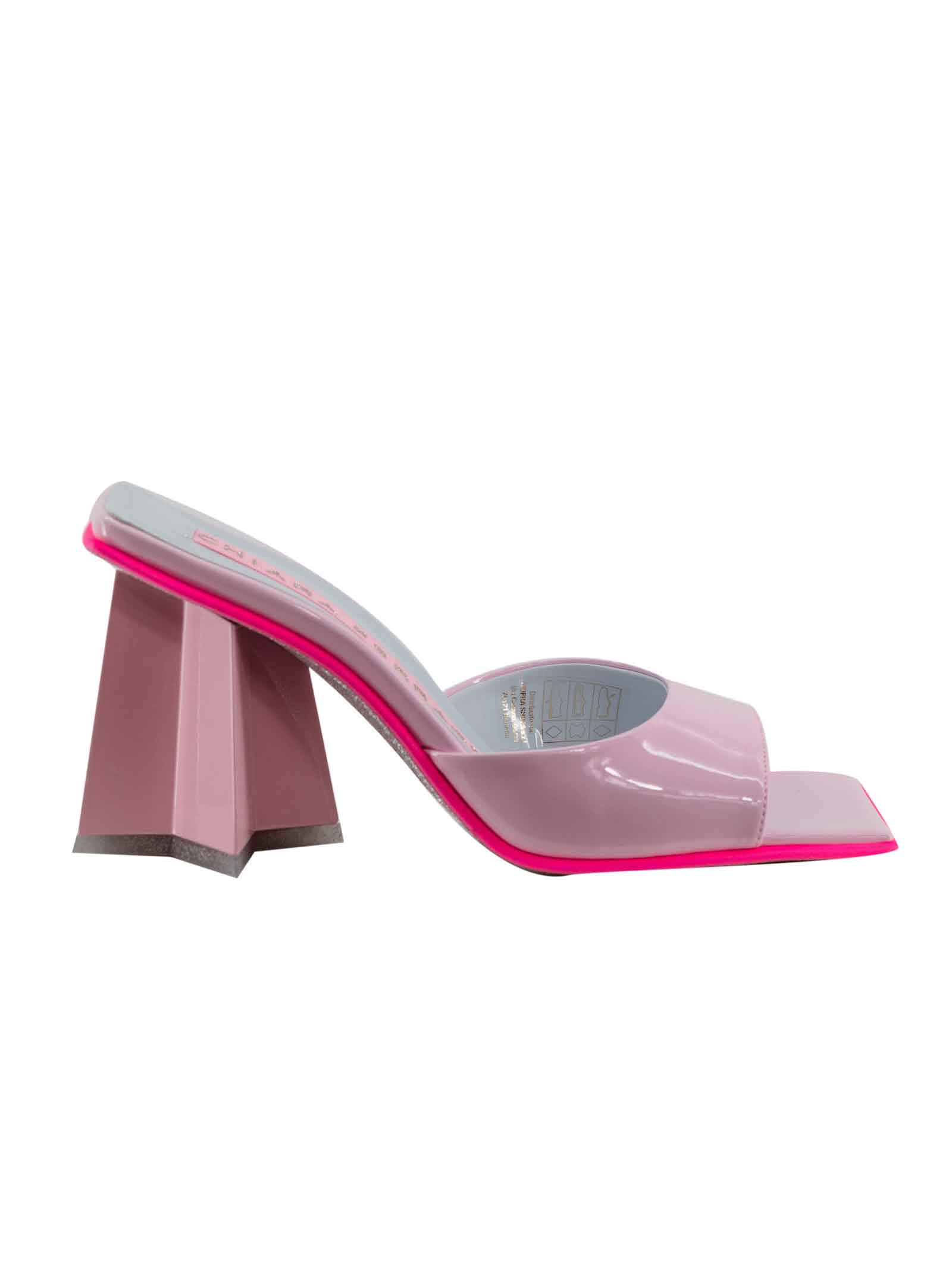 Chiara Ferragni Square-toe Block-heel Sandals In Fairy Tale Pink