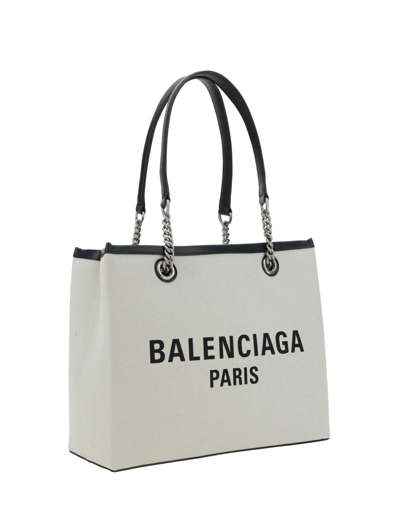 Balenciaga Ivory Canvas M Duty Free Shopping Bag In Naturel