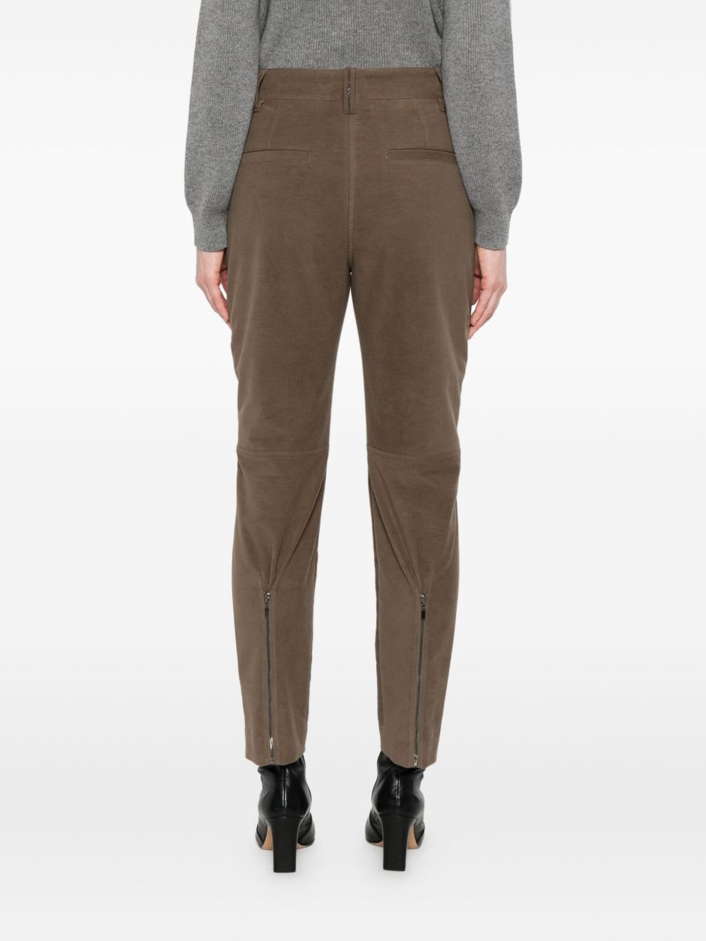 Brunello Cucinelli Pants With Zip At The Bottom In Multi