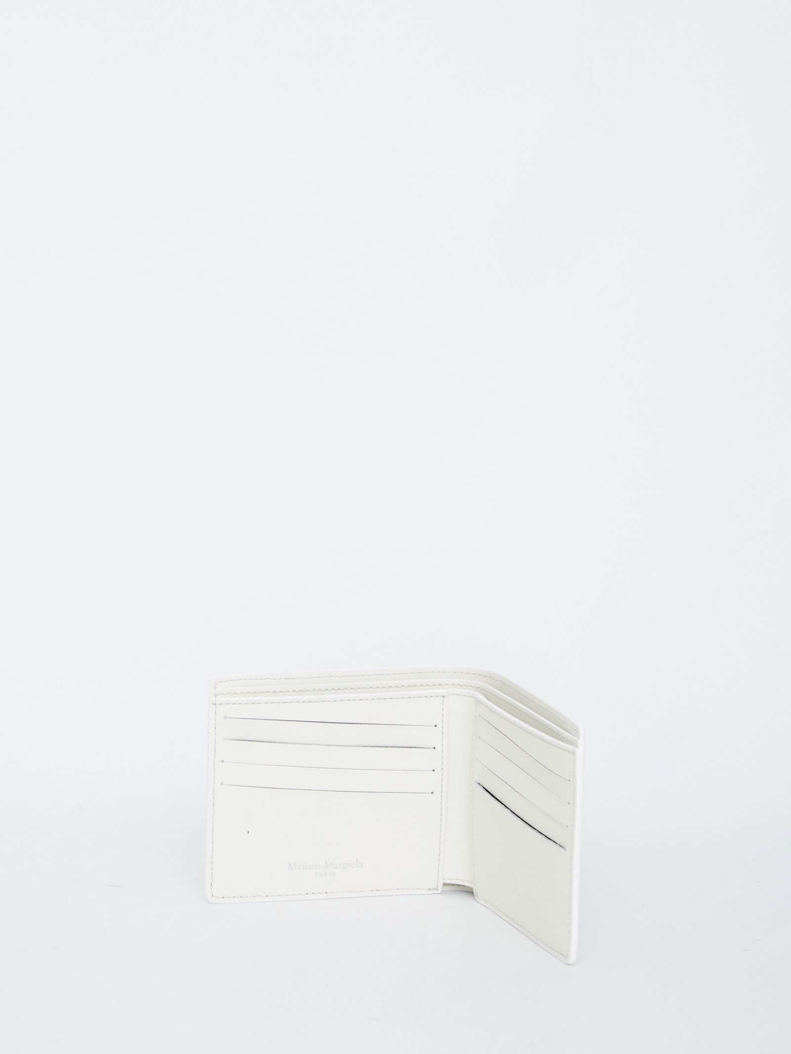 Shop Maison Margiela White Bi-fold Wallet