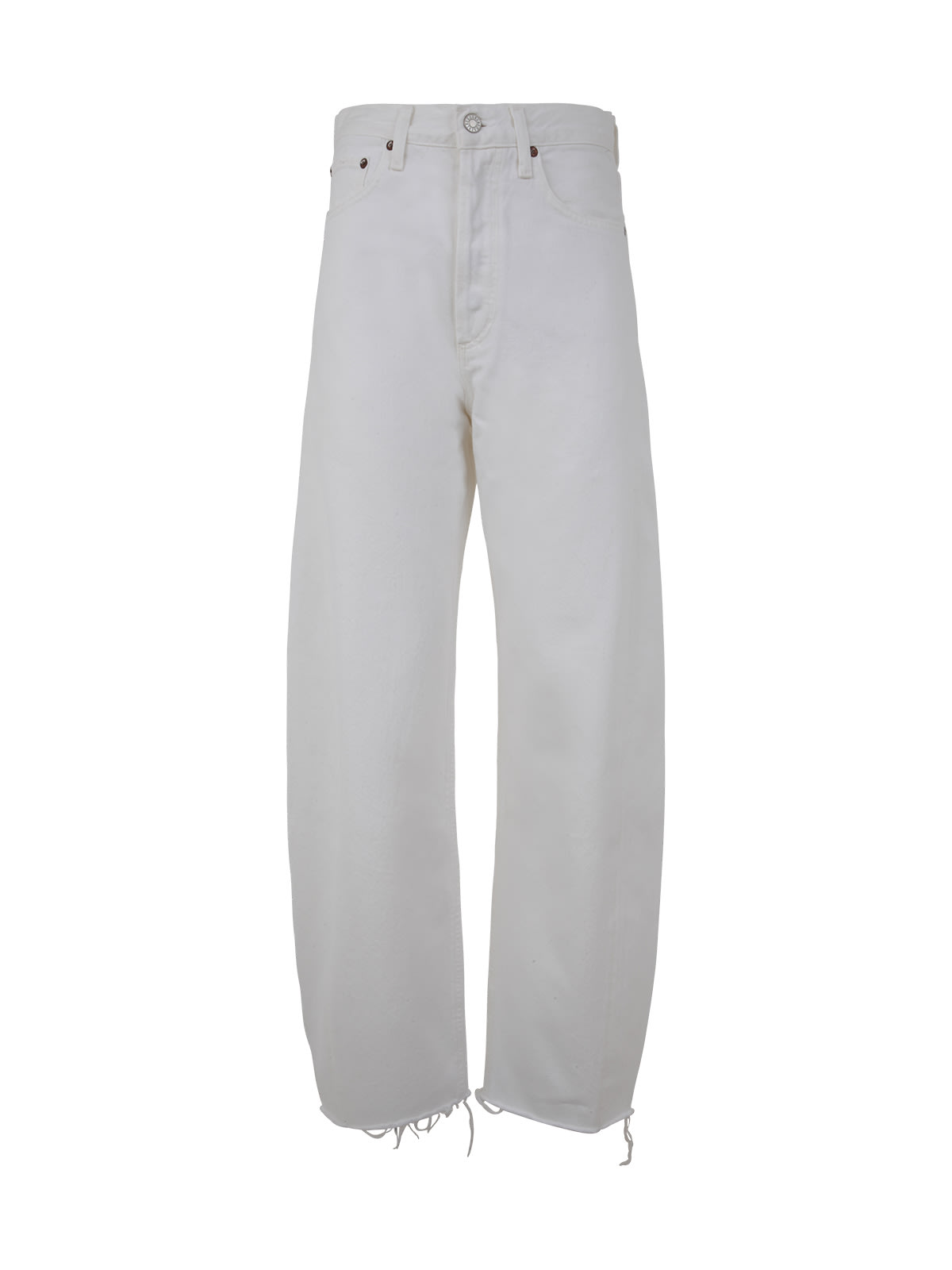 Agolde Womens White Other Materials Pants In Elmnt Element White