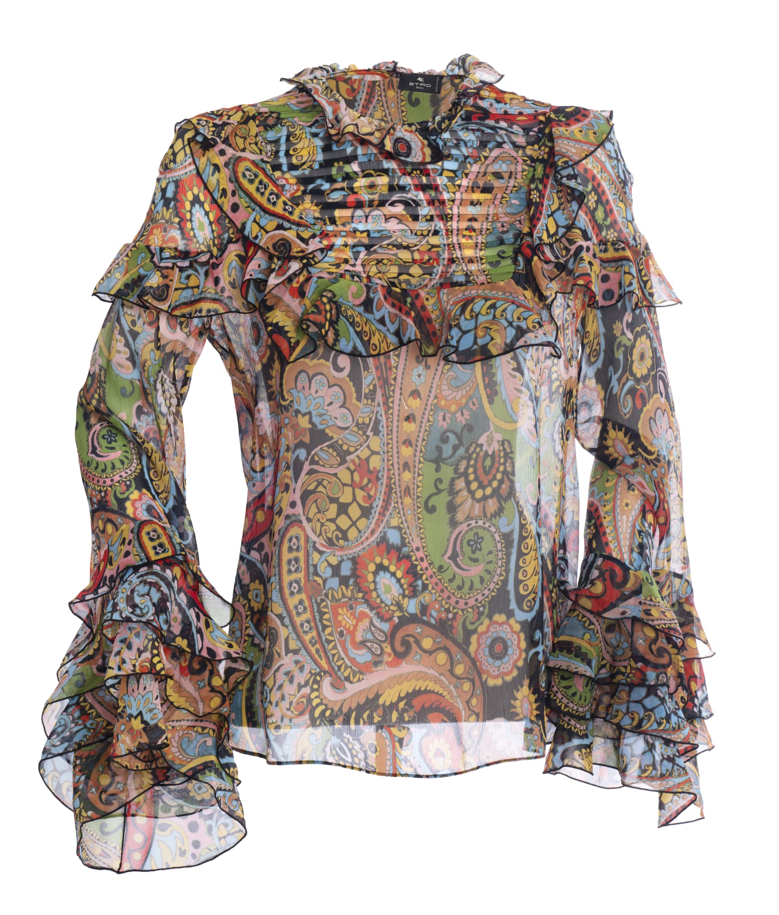 Etro Ruffled Silk Shirt
