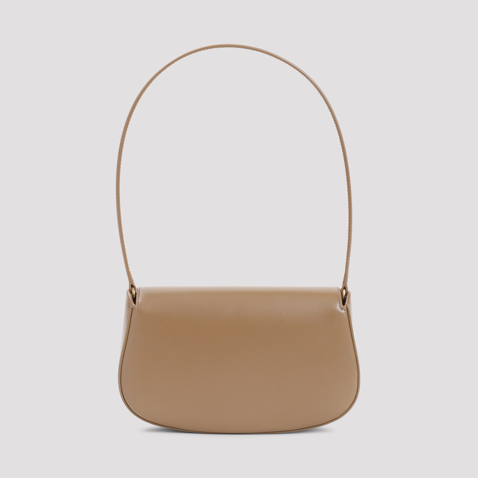 Shop Saint Laurent Demi Lune Hobo Bag In Dk Cork