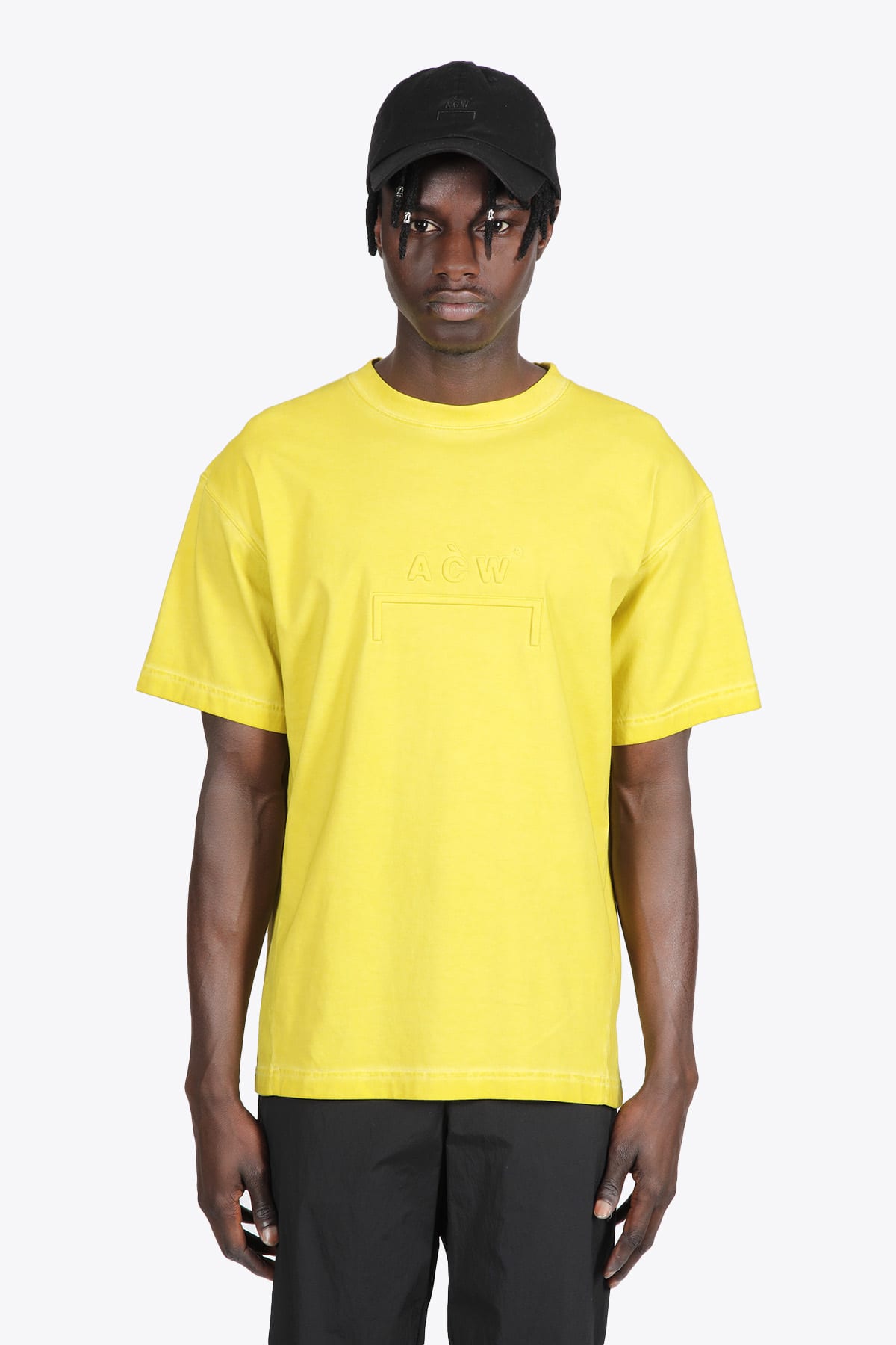 A-COLD-WALL Knitted Dissolve Dye T-shirt Pistacho dyed cotton t-shirt with embossed logo