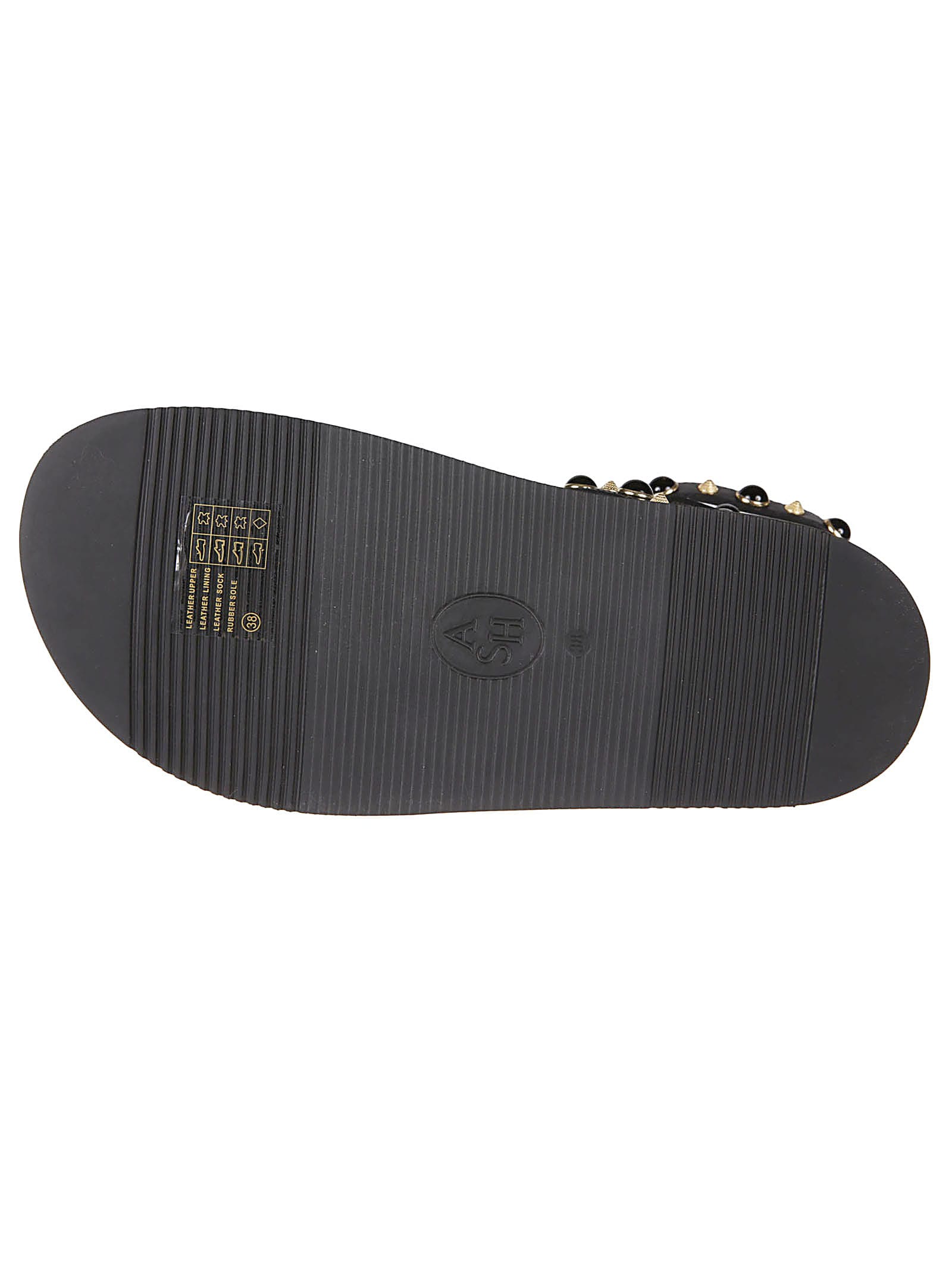 Shop Ash Upup Sandals In Black/gold