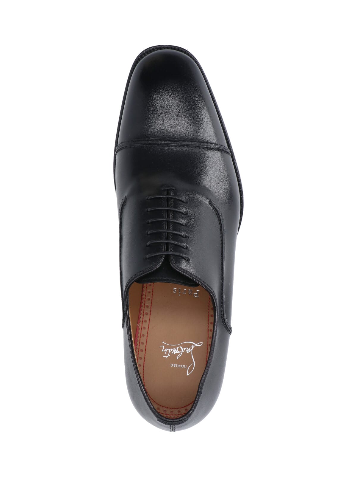 Christian Louboutin Seriox Cap-toe Leather Oxford Shoes In Black