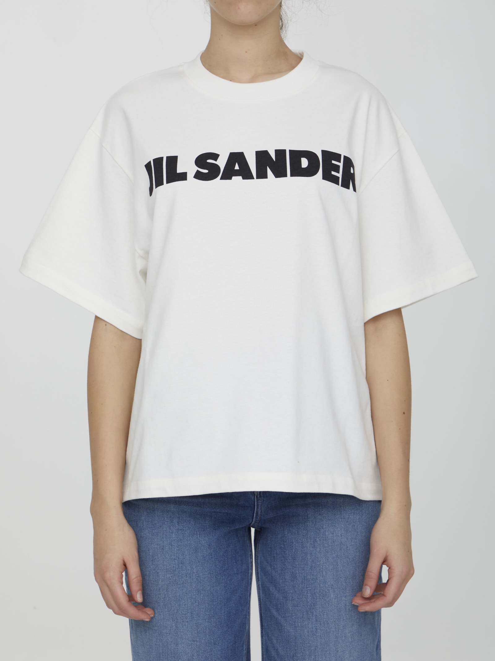 Jil Sander Ivory T-shirt With Logo