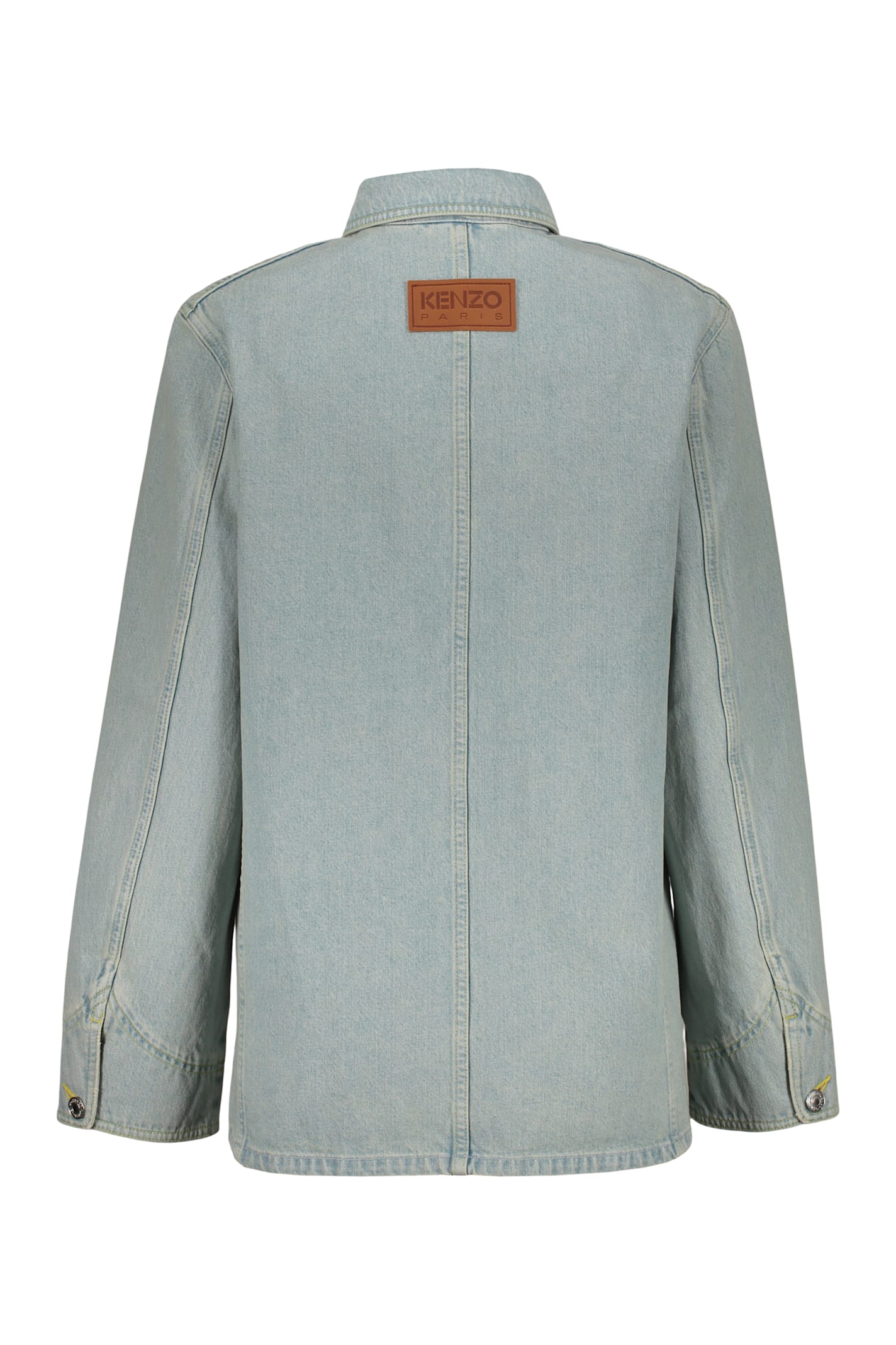 Kenzo Woman Denim Outerwear Blue Size M Cotton In Denim