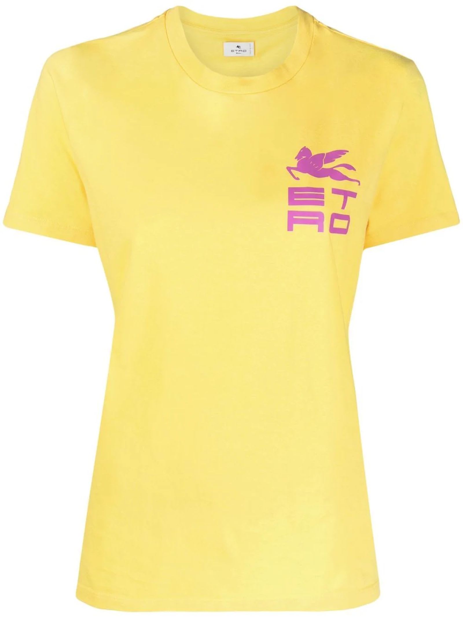 Etro Yellow Cotton T-shirt