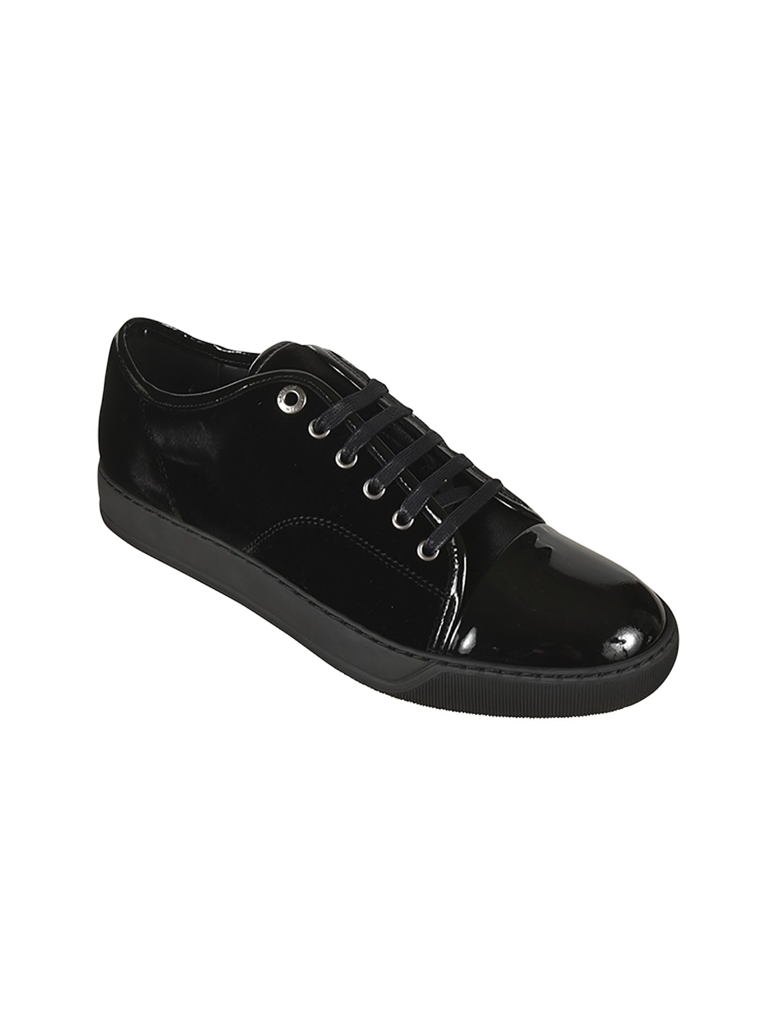 Lanvin Dbb 1 Round Toe Sneakers In Black