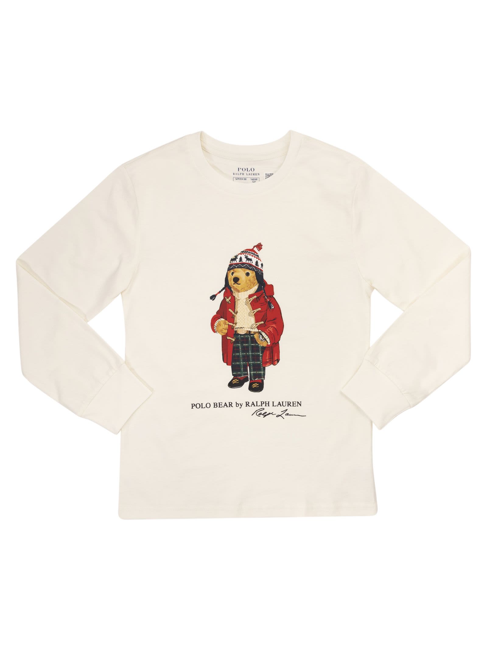 Polo Ralph Lauren Big Boys Polo Bear Fleece Sweatshirt In White