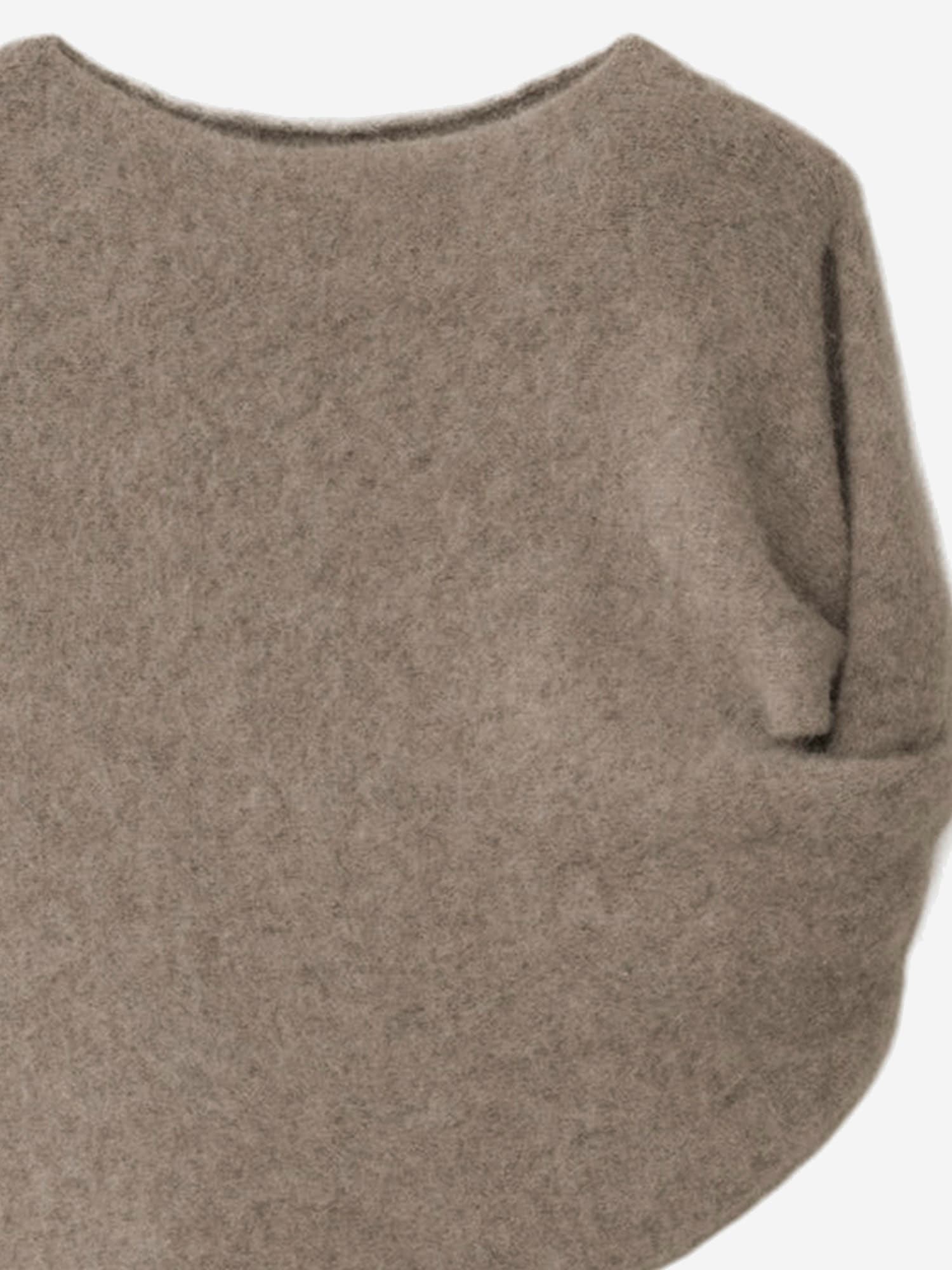 Lauren Manoogian Alpaca Blend Shawl With Knotted Shoulder In Gray