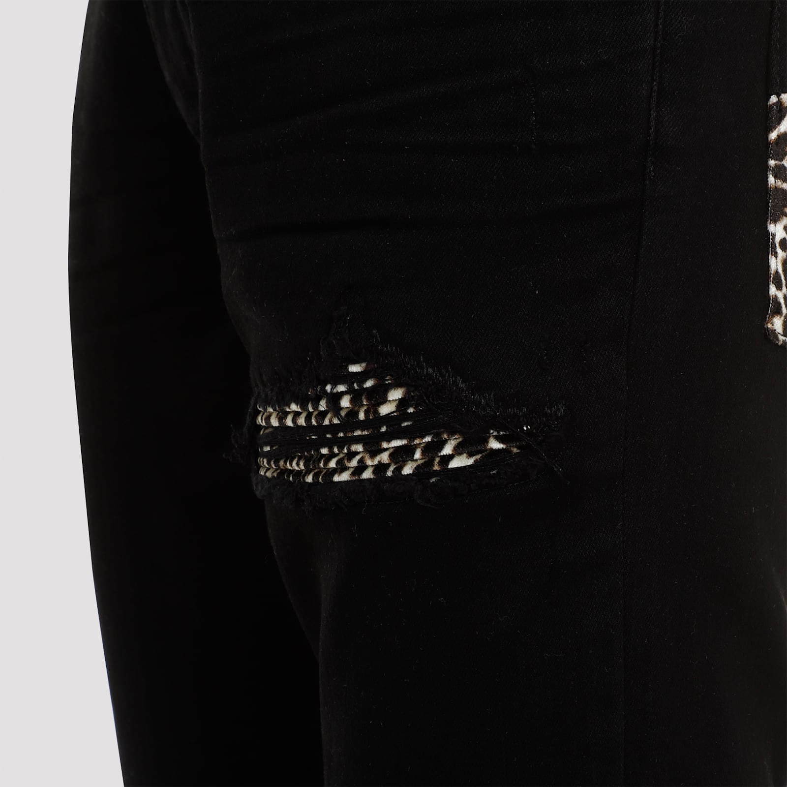 Shop Amiri Leopard Mx1 Jeans In Black Od