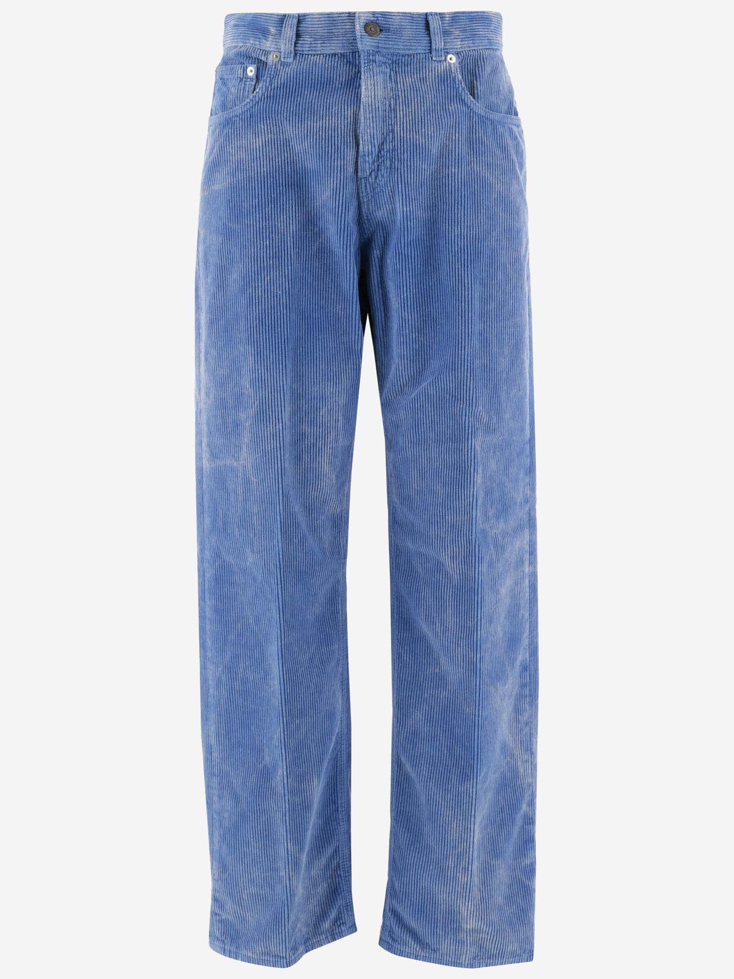 Shop Haikure Corduroy Cotton Velvet Pants In Blue