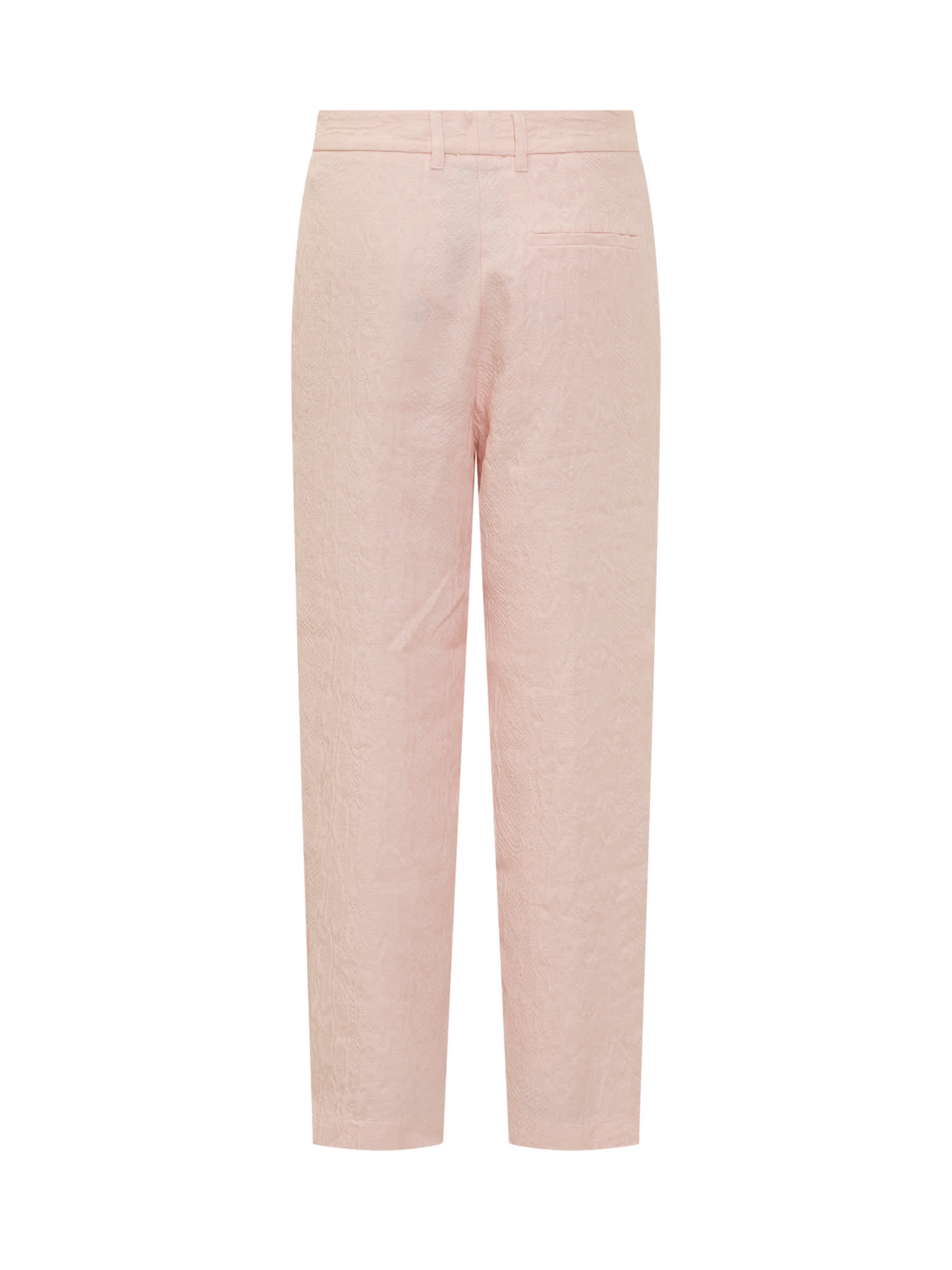 Shop Forte Forte Jacquard Trousers In Rose