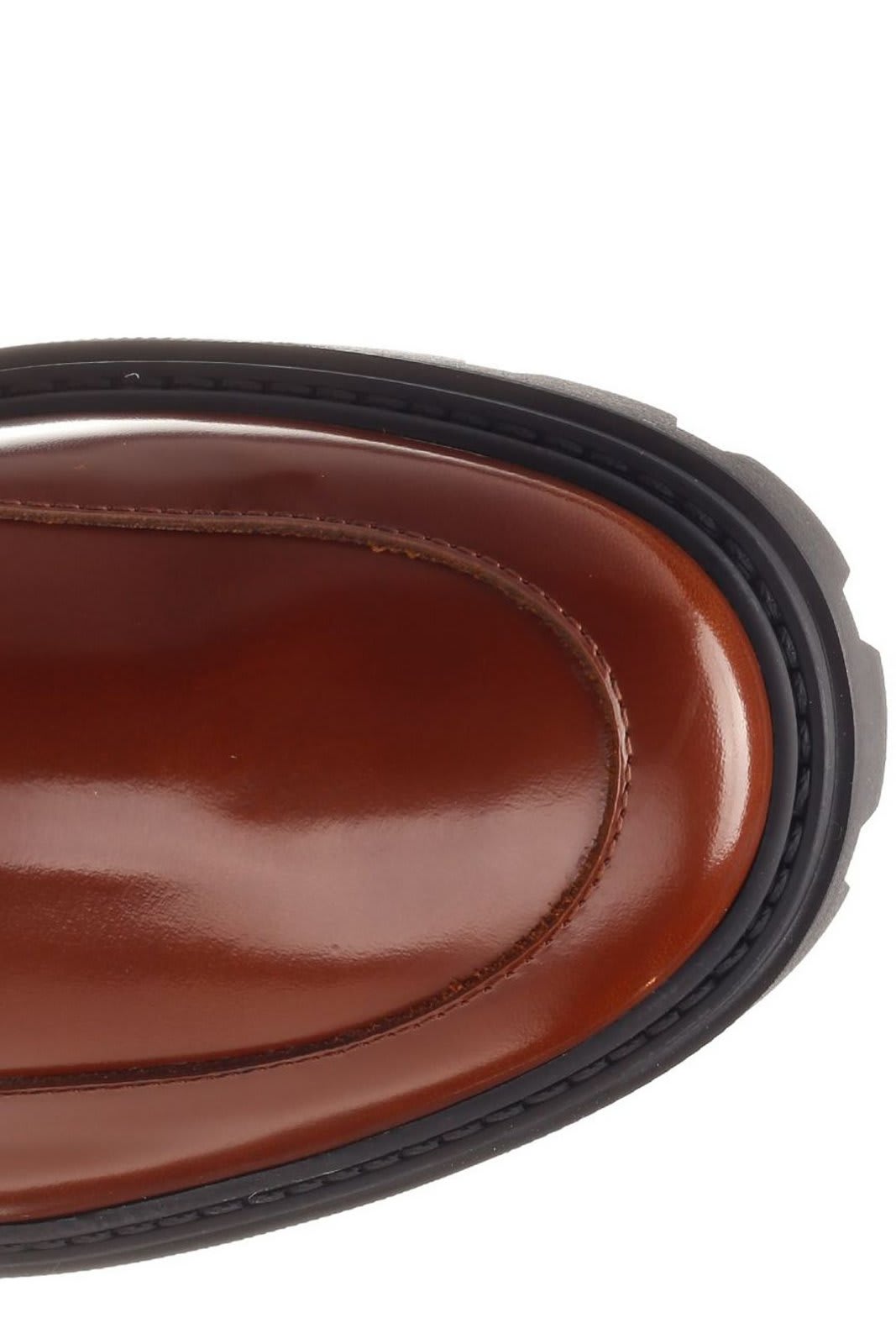 Tod's Logo Plaque Round Toe Ankle Boots In Brown