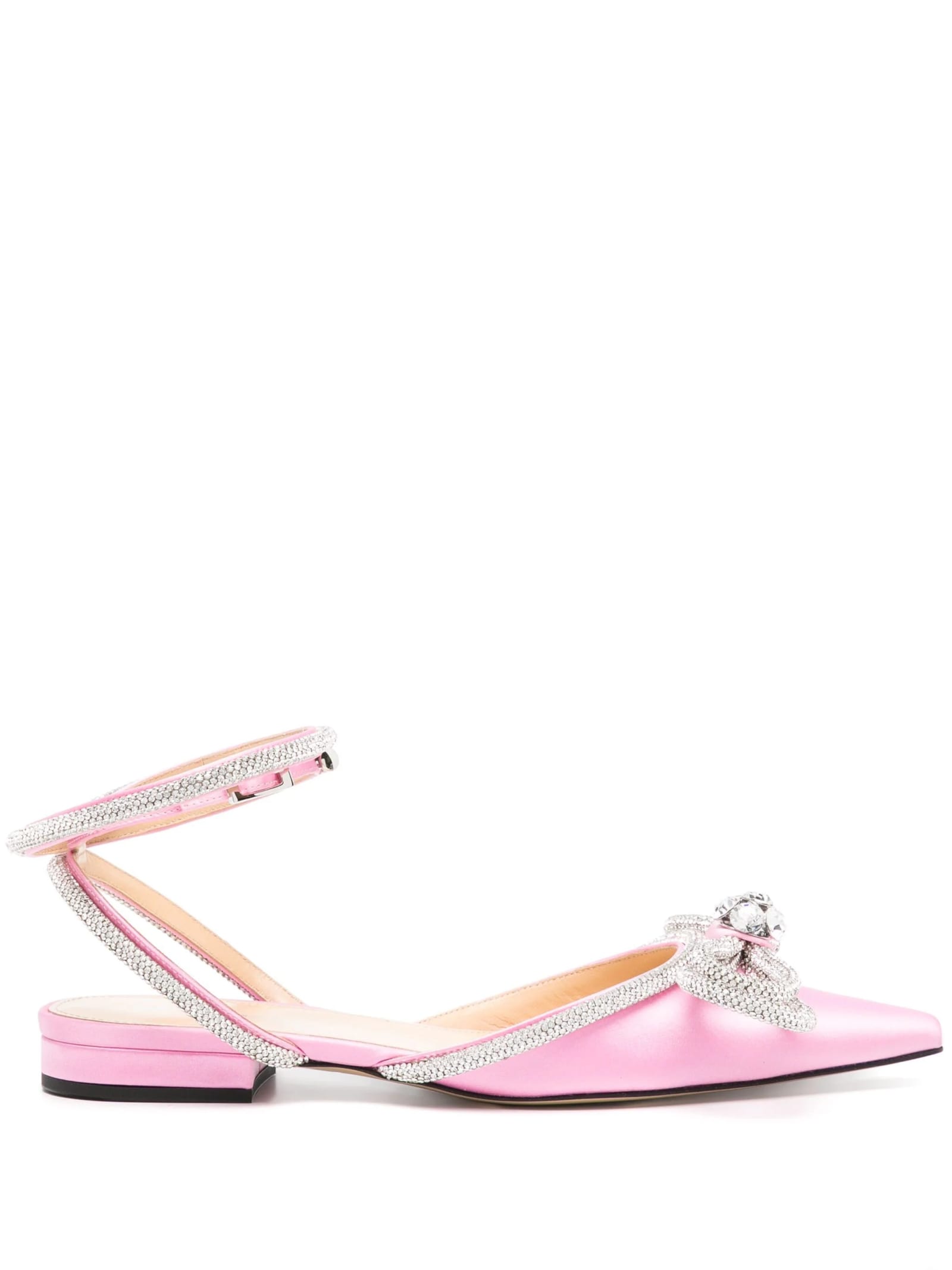 Pink Patent Double Bow Ballerinas