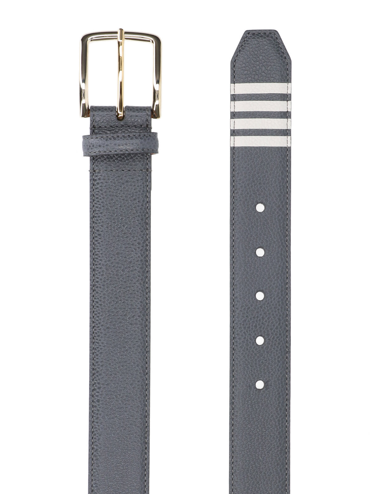 Thom Browne Adjustable Length Gold-tone Buckle Textured Finish