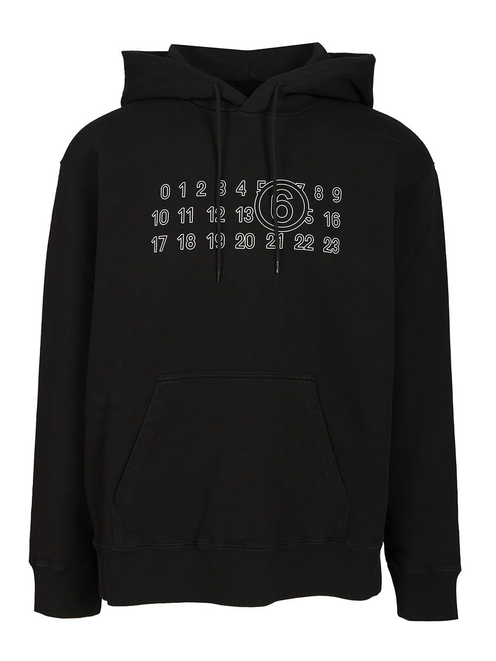 Mm6 Maison Margiela Numeric Sweatshirt In Black