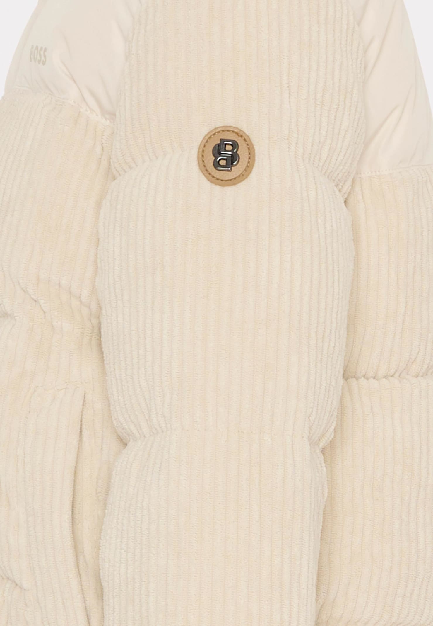 Hugo Boss Ivory Down Jacket For Boy With Logo In Neutral