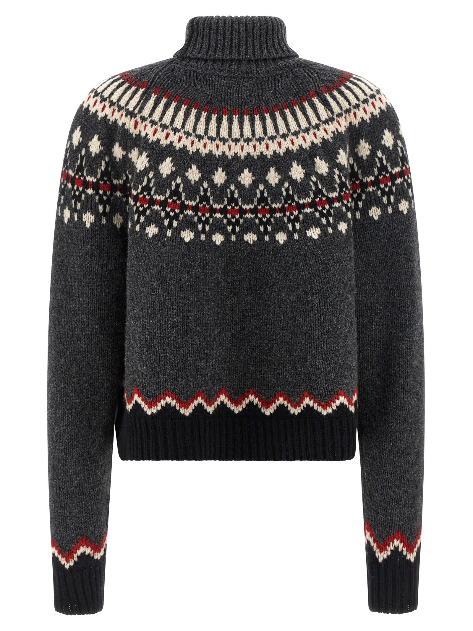 Alanui Grey Sweet Winter Turtleneck Sweater In Gray
