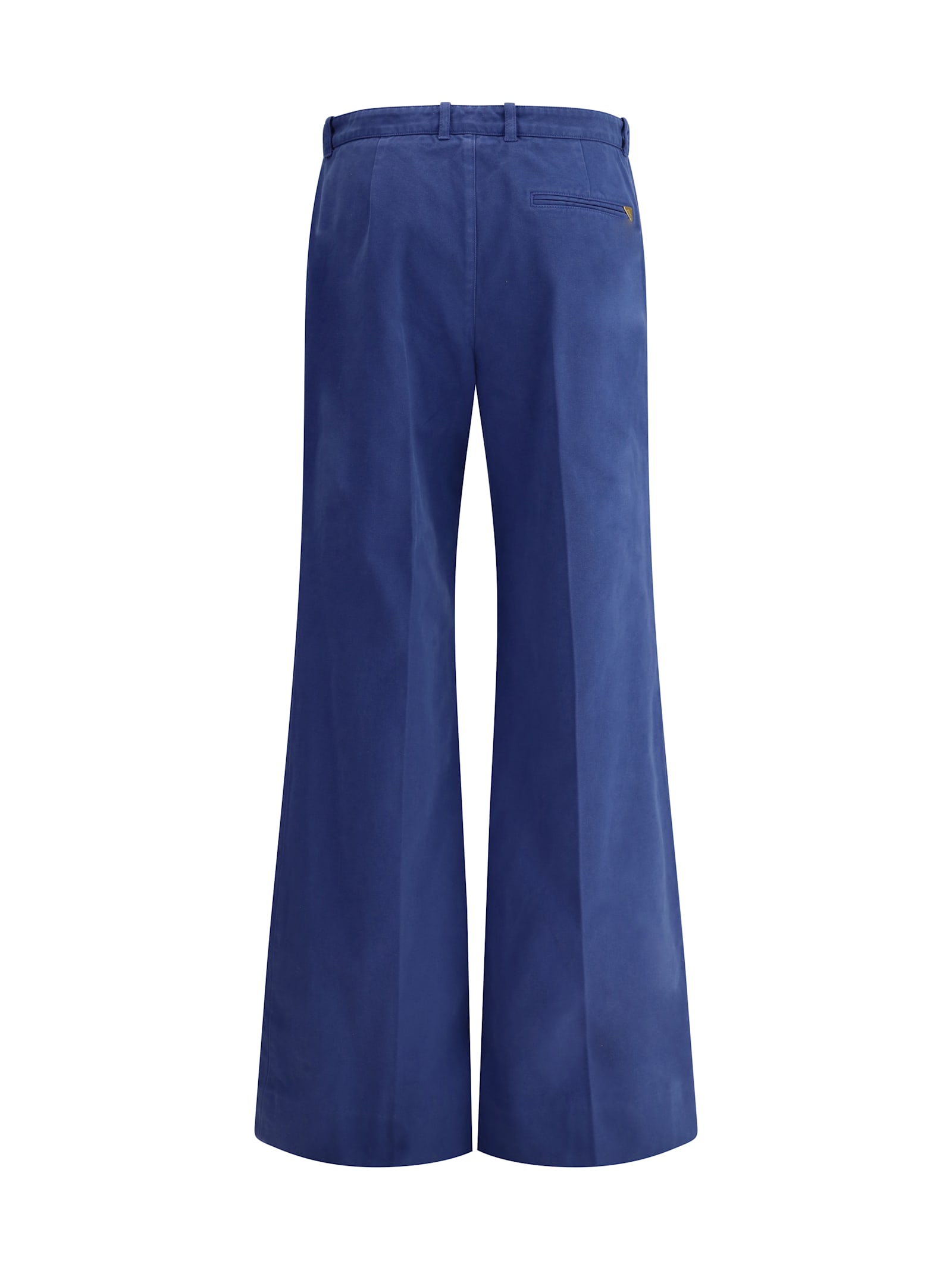 Chloé Flare Cotton Pants Belt Loops In Blue