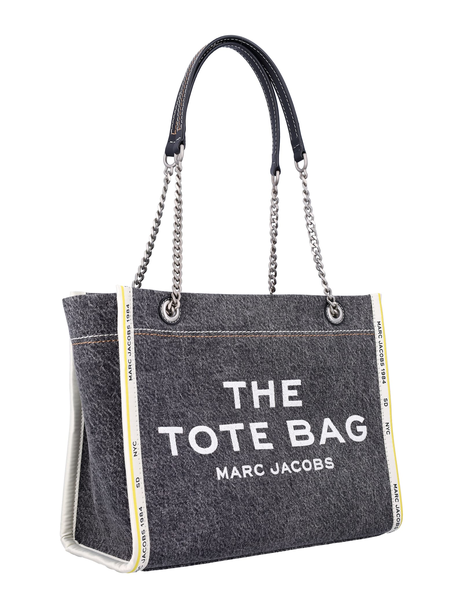 Shop Marc Jacobs The Medium Tote Bag In Black Wash