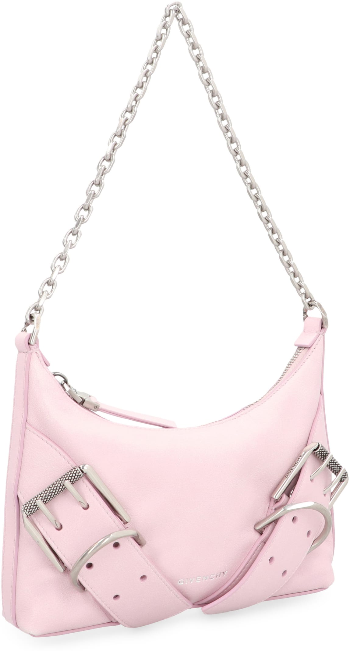 Shop Givenchy Voyou Leather Shoulder Bag In Pink