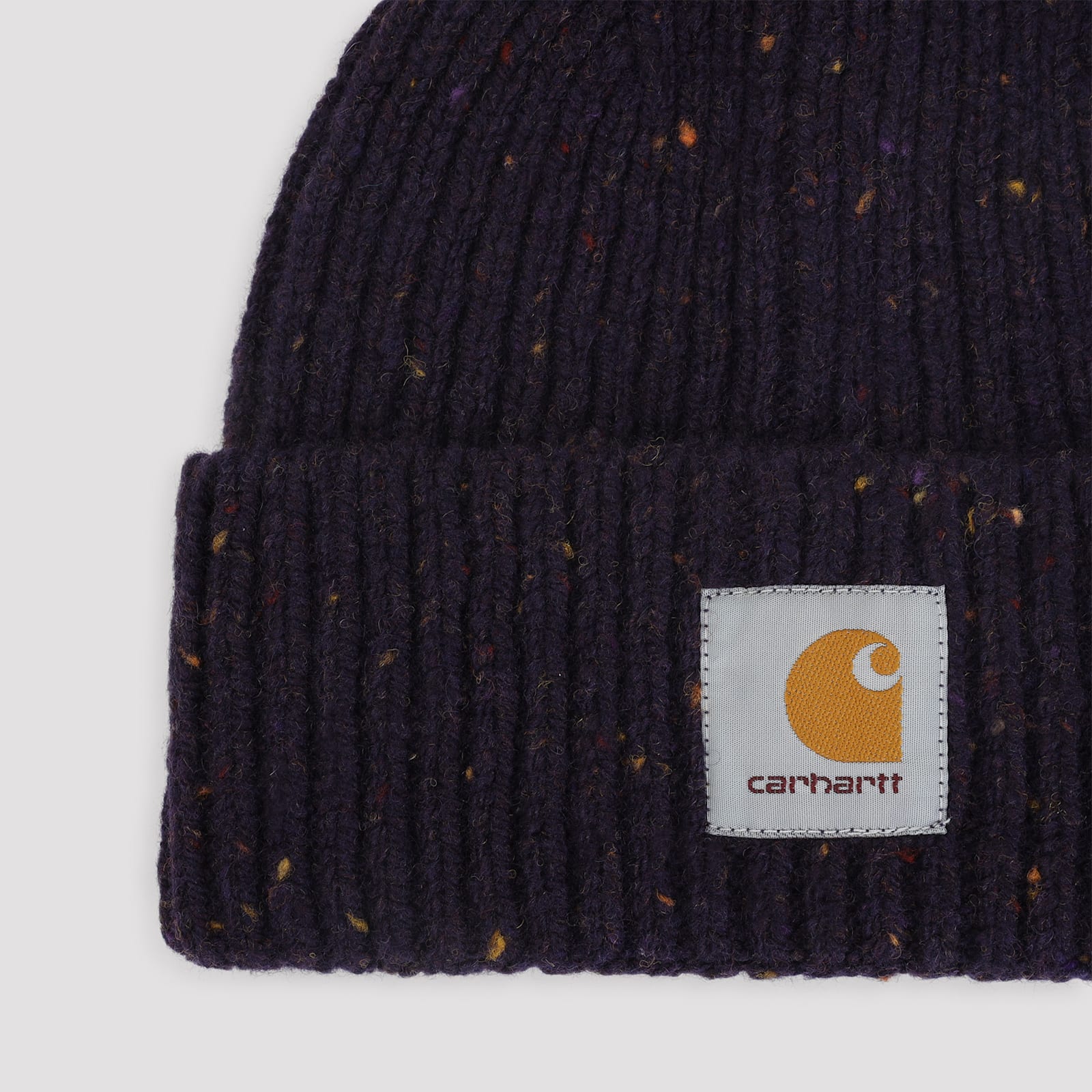 Carhartt Wip Speckled Lokers Black Wool Anglistic Beanie In Black