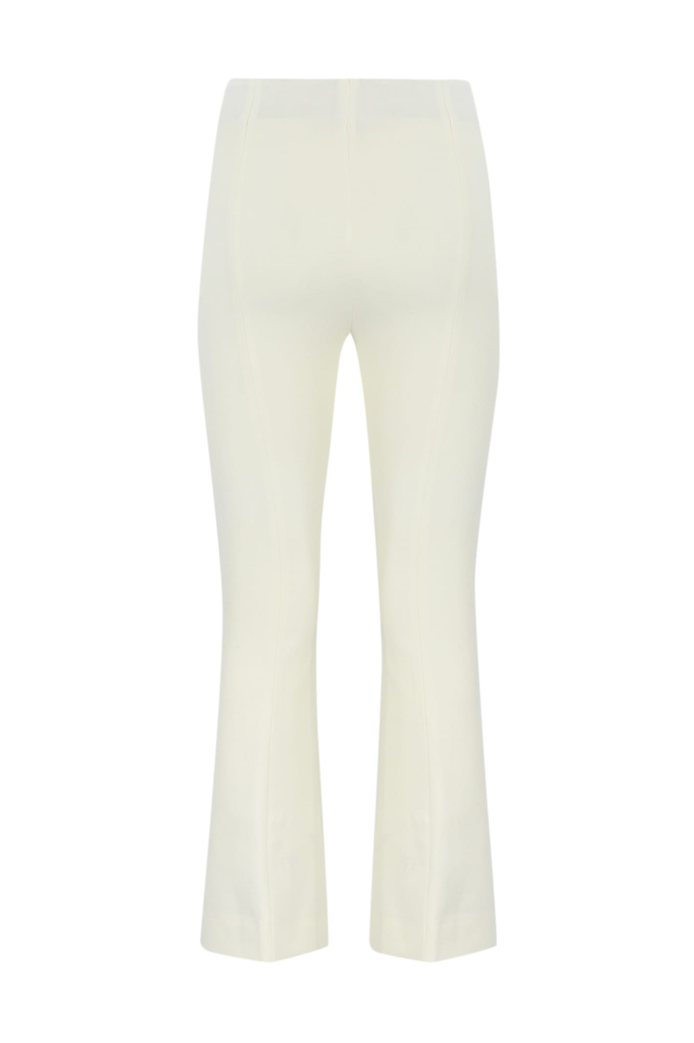 Shop Liviana Conti Trumpet Viscose Trousers In White