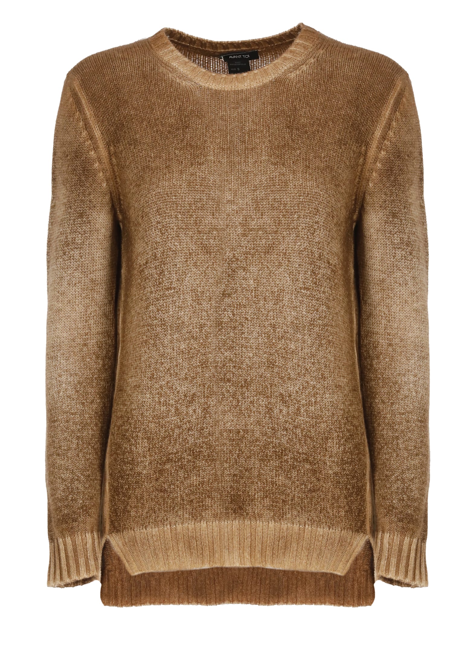 Avant Toi Ribbed-trim Cashmere Sweater In Brown
