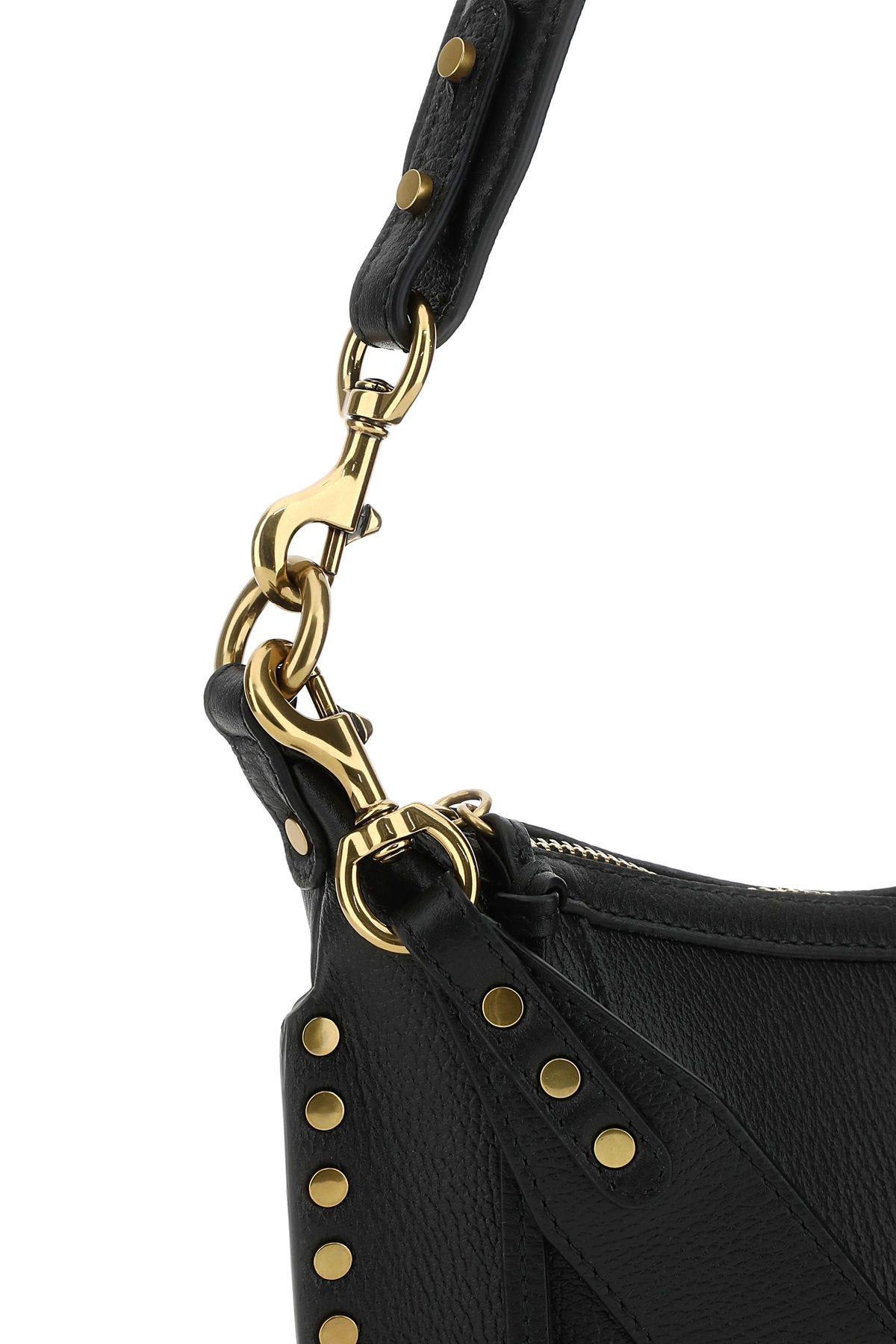 Shop Isabel Marant Black Leather Naoko Handbag