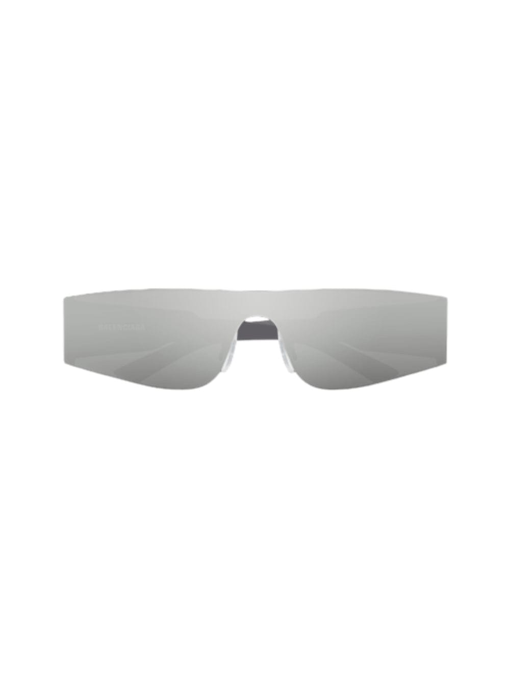 Shop Balenciaga Bb 0041s - Silver Sunglasses