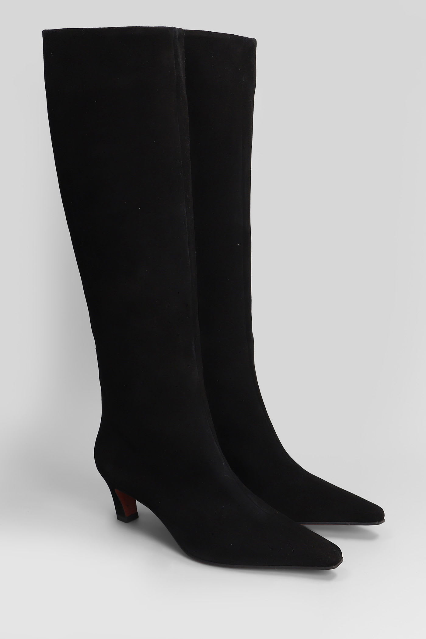 Roberto Festa Fredine High Heels Boots In Black Suede In Black