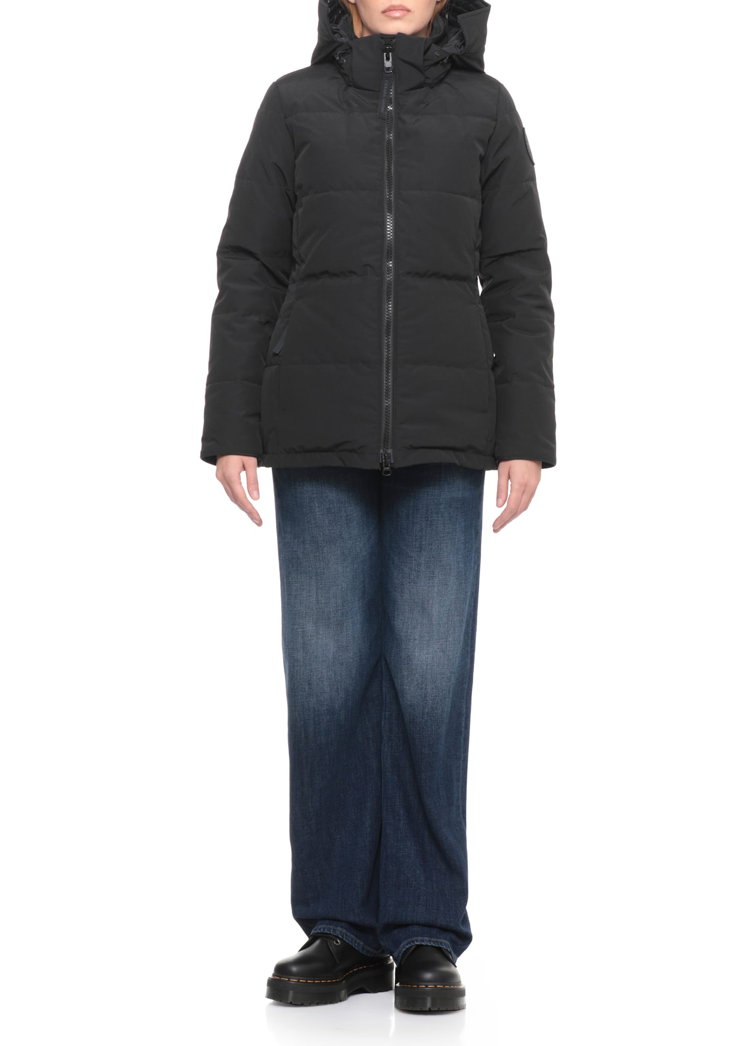 Canada Goose Padded Parka Removable Hood In Black