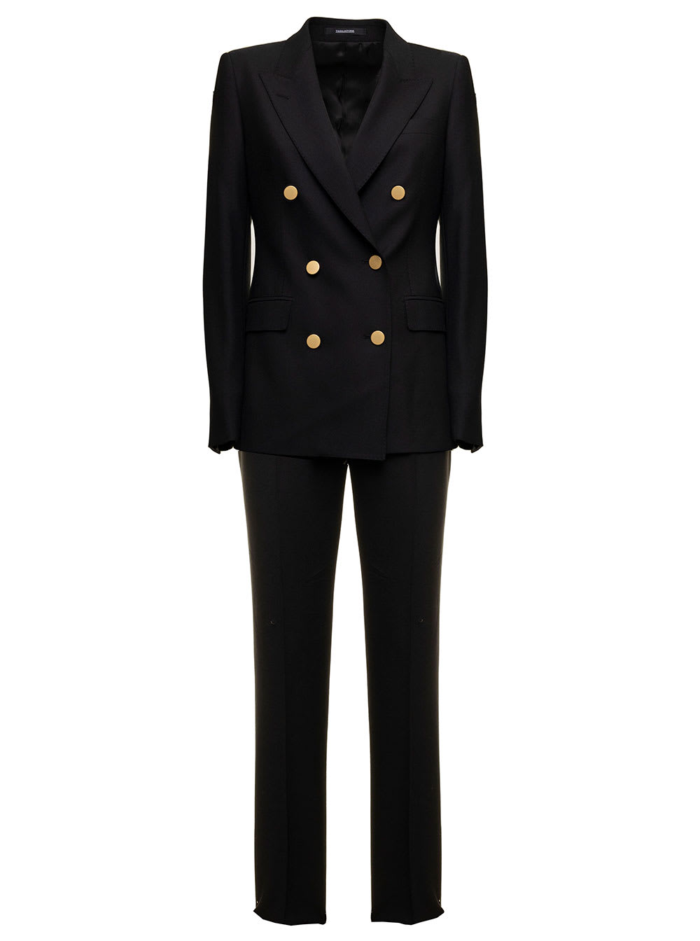Paris Double Breasted Black Wool Tailored Suit Tagliatore Woman