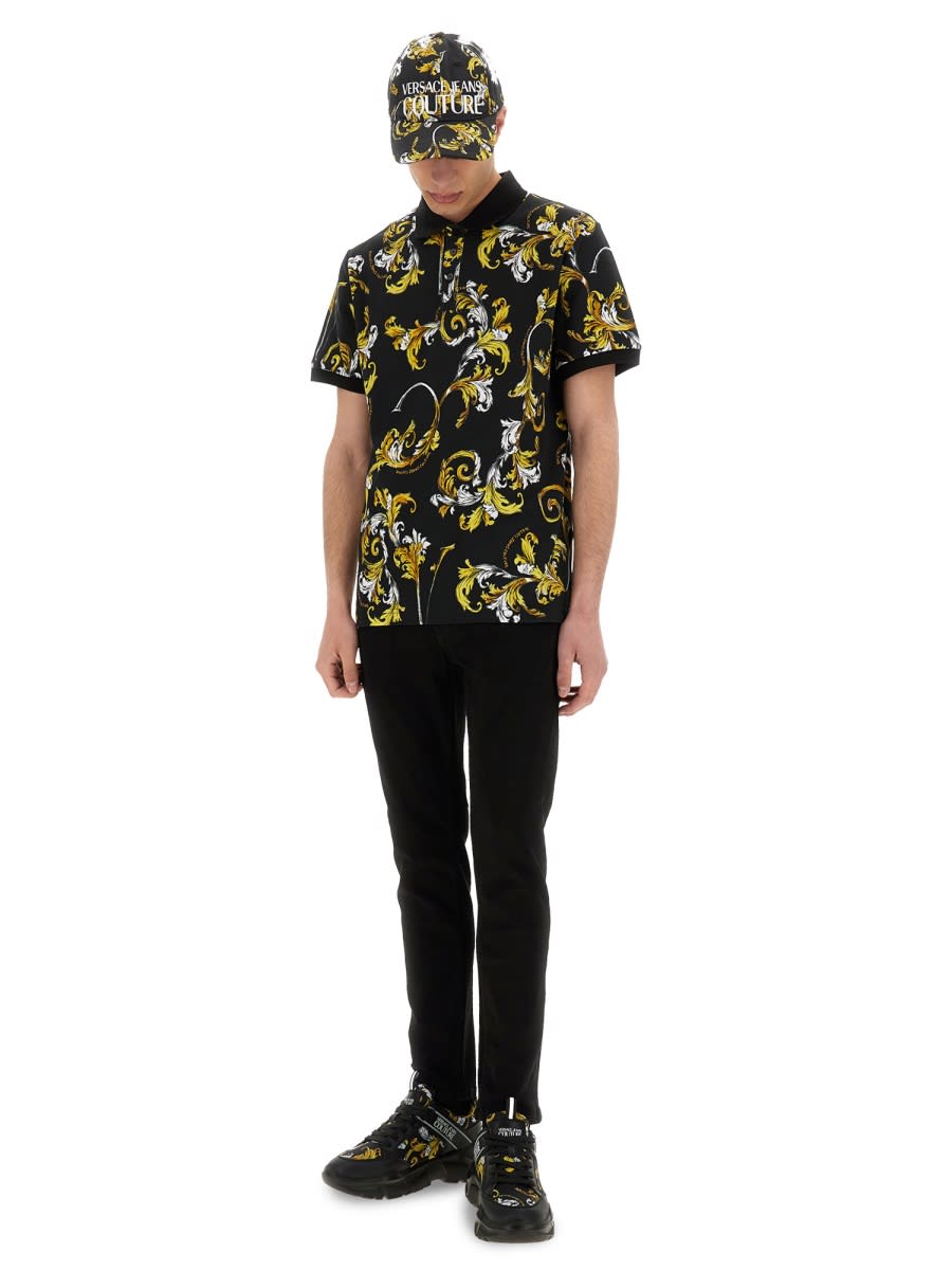 VERSACE JEANS COUTURE POLO OUTLINE BAROQUE 