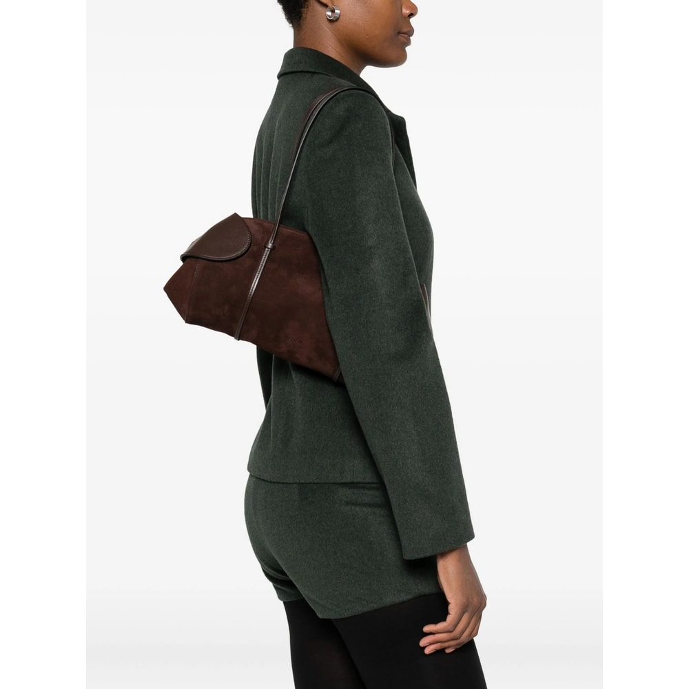 Neous Suede Shoulder Bag In Brown
