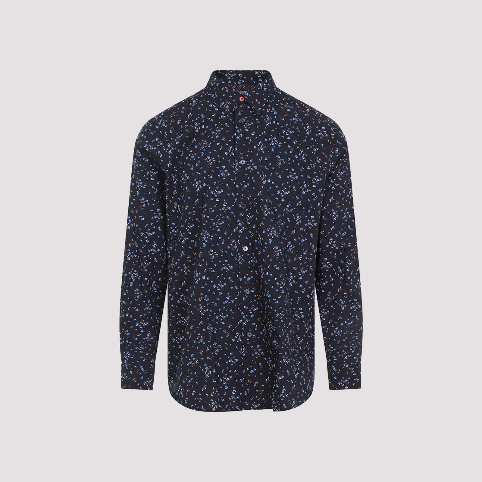 Paul Smith Men's Regular Fit Shirt With All-over Print In Blue