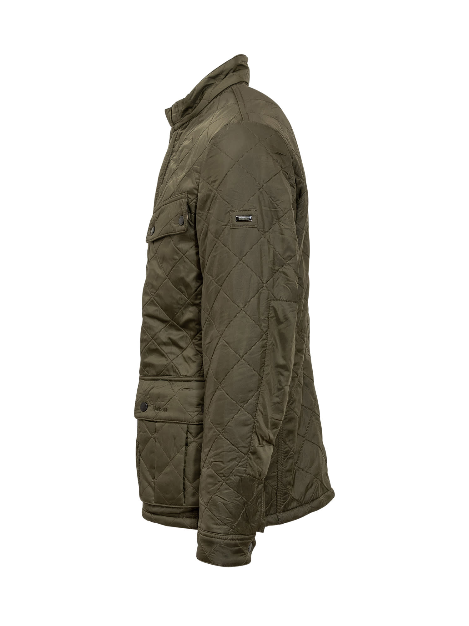 Shop Barbour Ariel Polarquilt Jacket In Olive