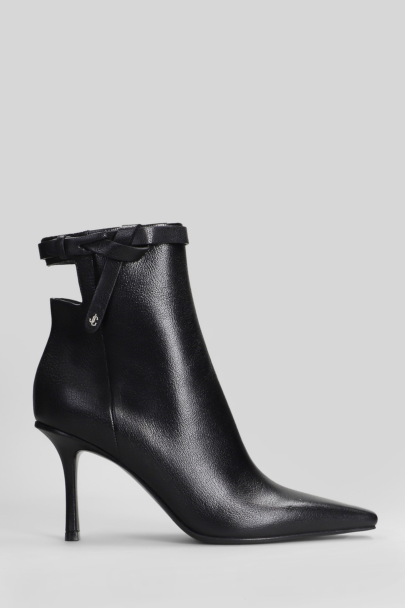 Jimmy Choo Camie Ab 85 High Heels Ankle Boots In Black Leather