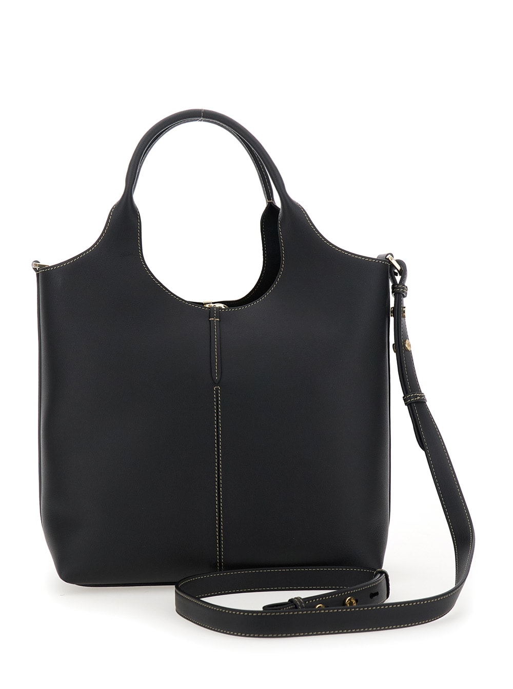 Tod's Small Ebr Shopping Bag In Black