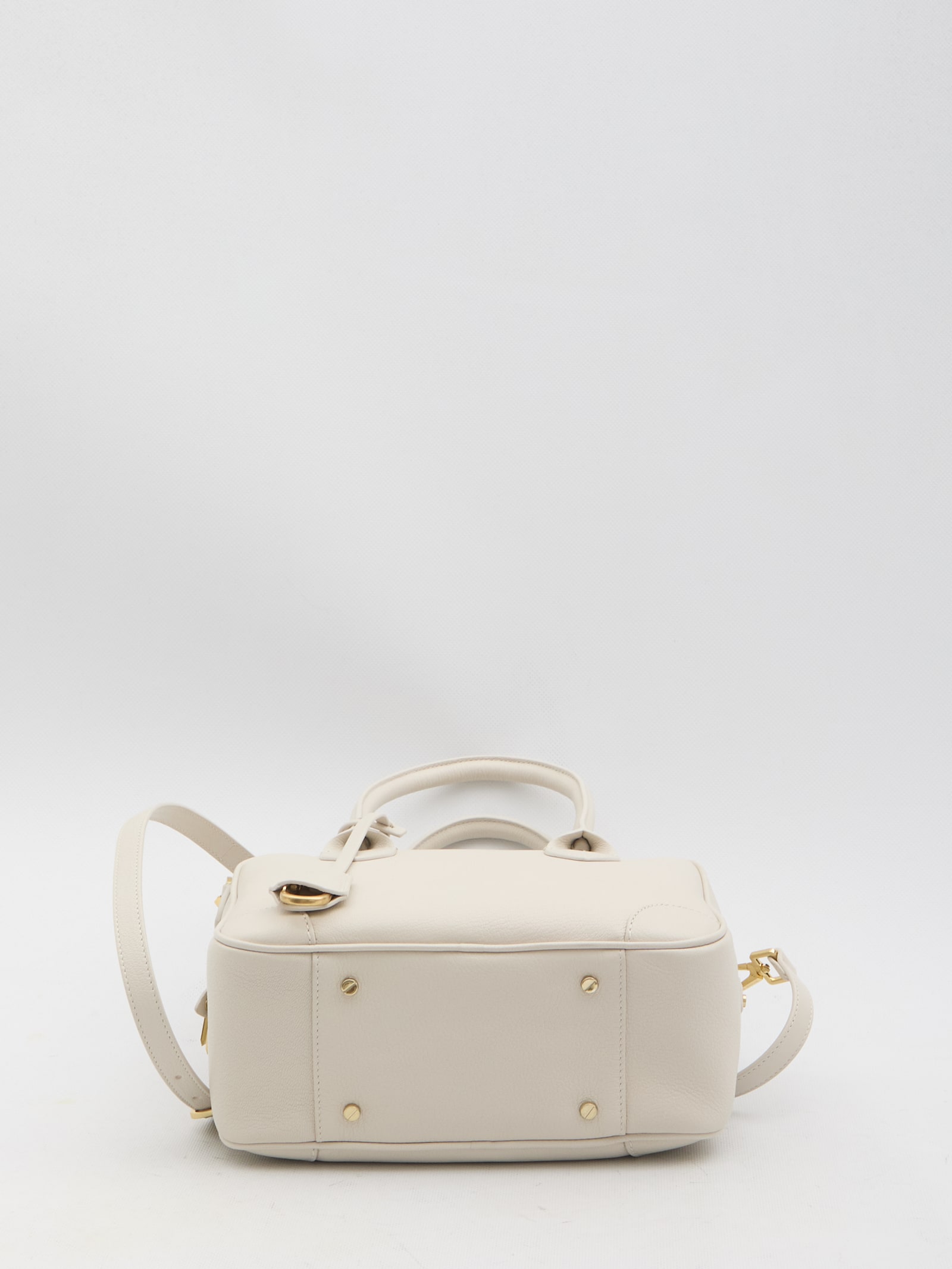 Golden Goose Vita Zip Goat Leather Top-handle Bag In Beige