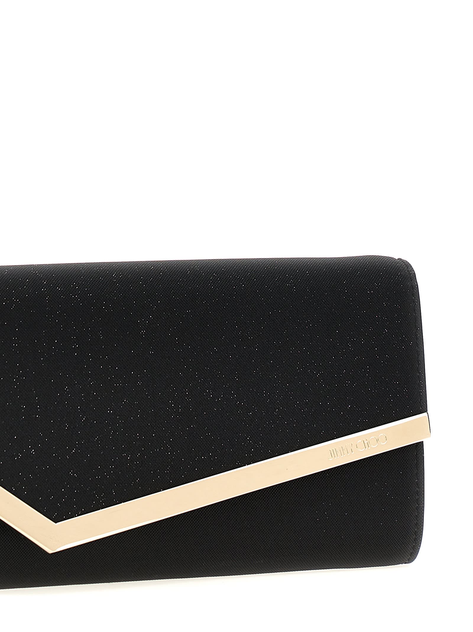 Shop Jimmy Choo Emmie Clutch In Black