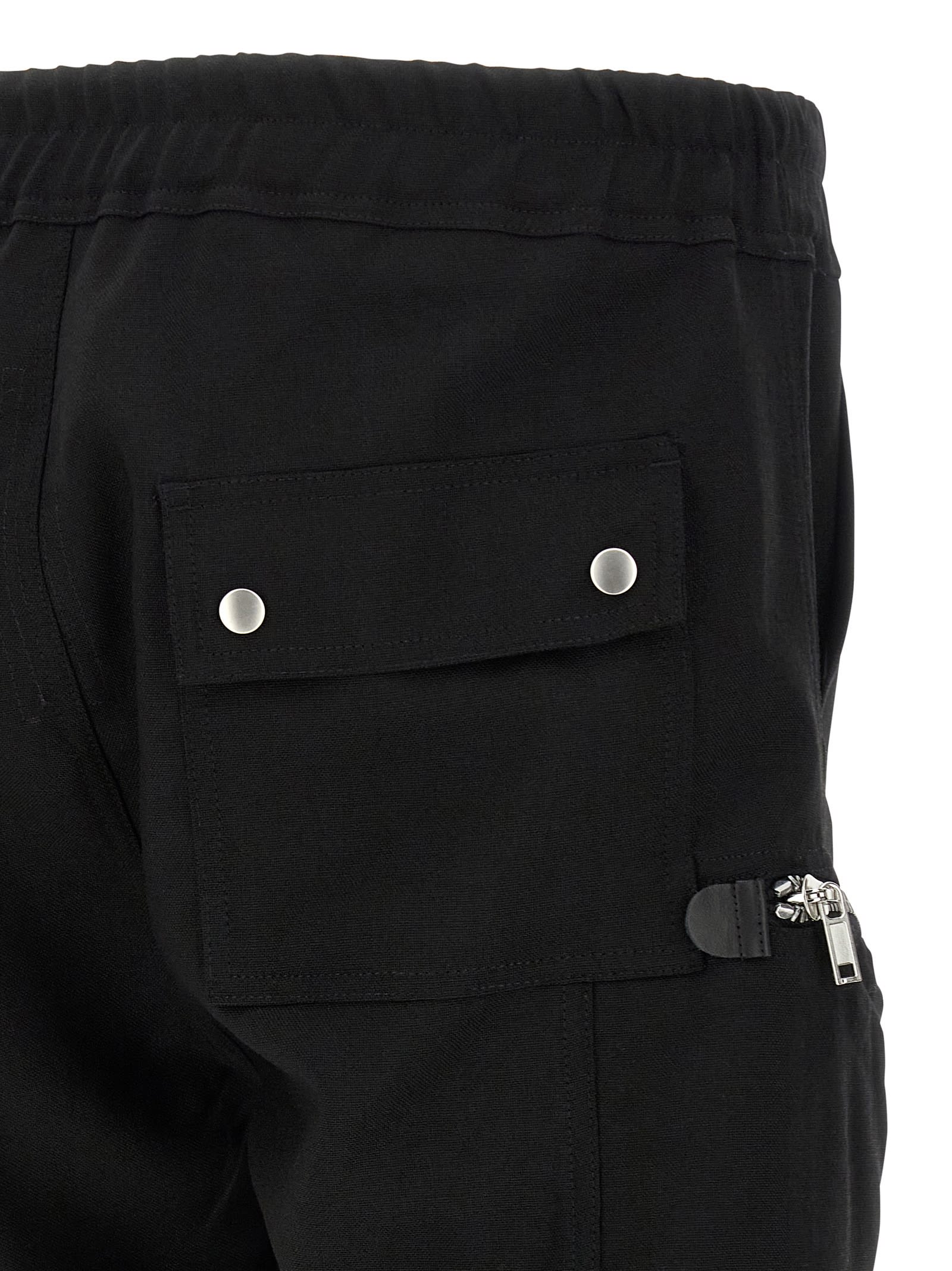 Rick Owens Black Concordians Bauhaus Cargo Pants In Black