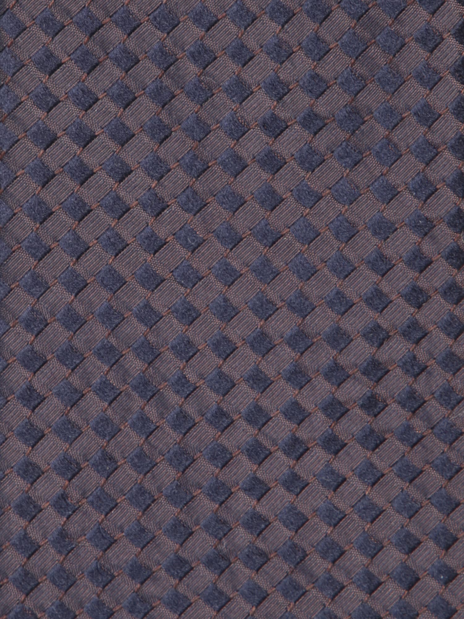 Canali Micro Pattern Black/brown Tie In Brown