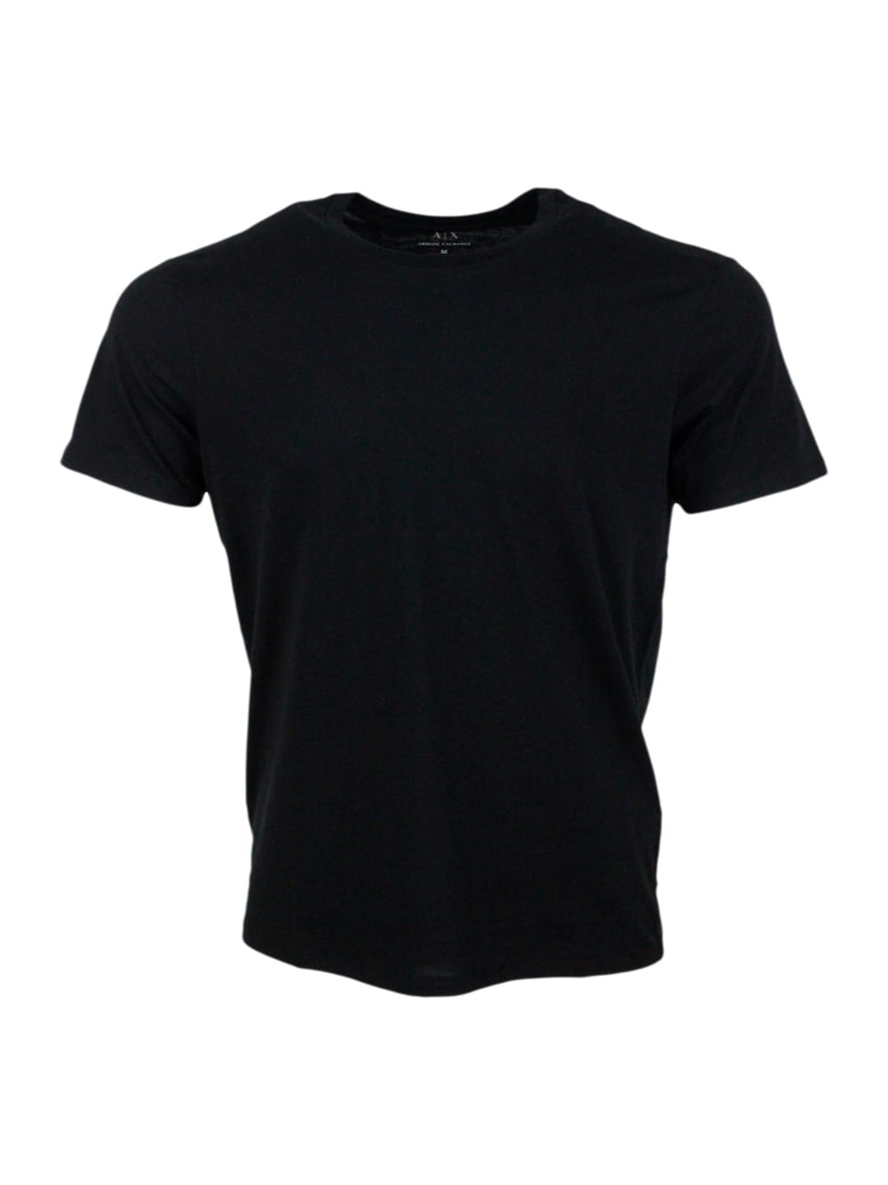 Short-sleeved Crew-neck T-shirt With Small Studded Logo On The Chest And Bottom