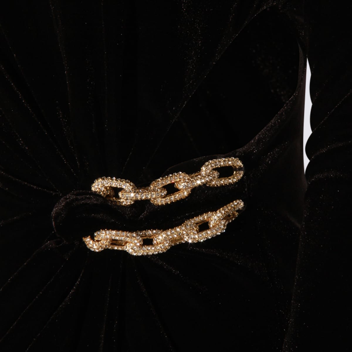 Self-portrait Black Velvet Embellished Midi Dress Black In Black